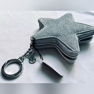 Vs Silver Star Coin Purse Pouch Glitter Sparkle